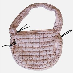 Source Unknown Quilted Light Pink Shoulder Bag